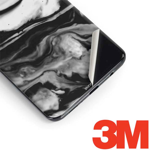 Black and White Marble Ink Galaxy S9 Skin